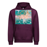 Mauve Wine turquoise glitter Urban Hoodie - JahusDesignShop