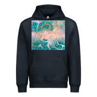 Navy turquoise glitter Urban Hoodie - JahusDesignShop
