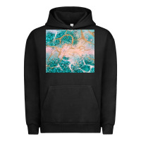 Pigment Black turquoise glitter Urban Hoodie - JahusDesignShop