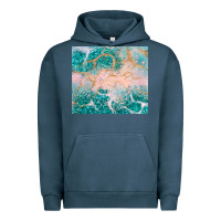 Pigment Midnight Navy turquoise glitter Urban Hoodie - JahusDesignShop