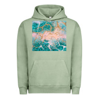 Pigment Oil Green turquoise glitter Urban Hoodie - JahusDesignShop