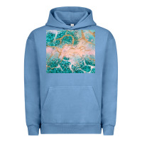 Pigment Pebble Blue turquoise glitter Urban Hoodie - JahusDesignShop