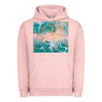 Pigment Salmon turquoise glitter Urban Hoodie - JahusDesignShop