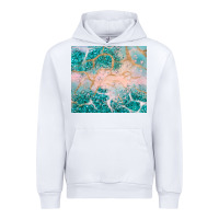 White turquoise glitter Urban Hoodie - JahusDesignShop