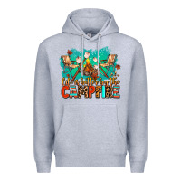 Heather Grey life is better by the campfire Premium Hoodie - AdoDesignShop