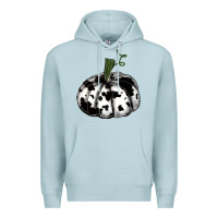 Blue Mist watercolor cowhide halloween pumpkin Premium Hoodie - RanaPortraitStore