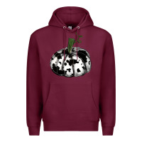 Burgundy watercolor cowhide halloween pumpkin Premium Hoodie - RanaPortraitStore