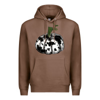 Chestnut watercolor cowhide halloween pumpkin Premium Hoodie - RanaPortraitStore