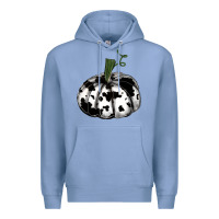 Colony Blue watercolor cowhide halloween pumpkin Premium Hoodie - RanaPortraitStore