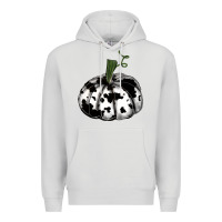 Dove Grey watercolor cowhide halloween pumpkin Premium Hoodie - RanaPortraitStore