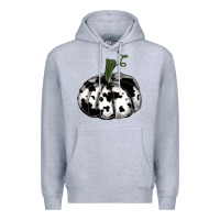 Heather Grey watercolor cowhide halloween pumpkin Premium Hoodie - RanaPortraitStore
