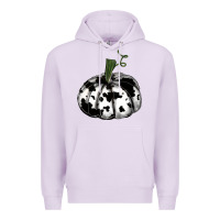 Lilac watercolor cowhide halloween pumpkin Premium Hoodie - RanaPortraitStore