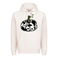 Pale Pink watercolor cowhide halloween pumpkin Premium Hoodie - RanaPortraitStore