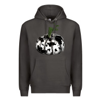 Smoke watercolor cowhide halloween pumpkin Premium Hoodie - RanaPortraitStore