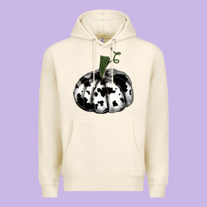 Watercolor Cowhide Halloween Pumpkin Premium Hoodie Designed By Ranaportraitstore