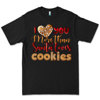 Black i love you more than santa loves cookies Premium Tee - LillyAllenDesigns