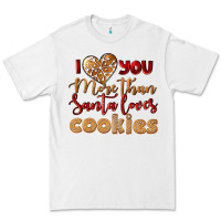 White i love you more than santa loves cookies Premium Tee - LillyAllenDesigns