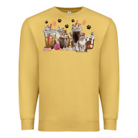 Antique Gold siberian cat coffee cups Premium Sweatshirt - texasbilliewilder