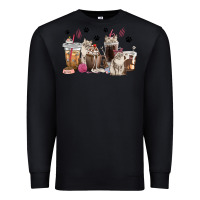 Black siberian cat coffee cups Premium Sweatshirt - texasbilliewilder
