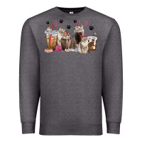 Charcoal Heather siberian cat coffee cups Premium Sweatshirt - texasbilliewilder