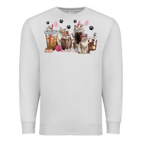 Dove Grey siberian cat coffee cups Premium Sweatshirt - texasbilliewilder