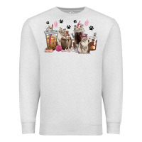 Oatmeal Heather siberian cat coffee cups Premium Sweatshirt - texasbilliewilder