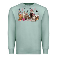 Seafoam siberian cat coffee cups Premium Sweatshirt - texasbilliewilder