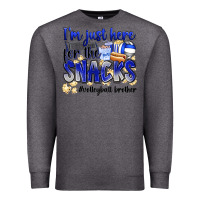Charcoal Heather im just here for the snacks volleyball brother Premium Sweatshirt - Zillion Design Studio