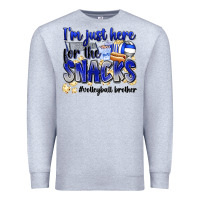 Heather Grey im just here for the snacks volleyball brother Premium Sweatshirt - Zillion Design Studio