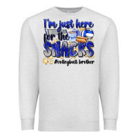 Oatmeal Heather im just here for the snacks volleyball brother Premium Sweatshirt - Zillion Design Studio