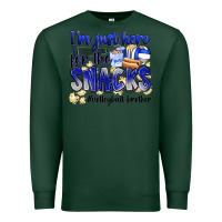 Sports Green im just here for the snacks volleyball brother Premium Sweatshirt - Zillion Design Studio