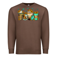Chestnut sunflowers coffee cups Premium Sweatshirt - Zillion Design Studio