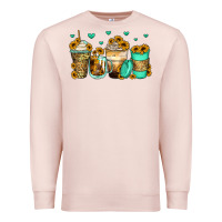 Pale Pink sunflowers coffee cups Premium Sweatshirt - Zillion Design Studio