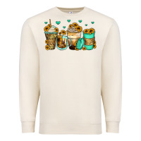Sandshell sunflowers coffee cups Premium Sweatshirt - Zillion Design Studio