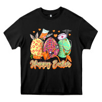 Black Happy Easter Eggs Nurse Heavy Core Tee - LillyAllenDesigns