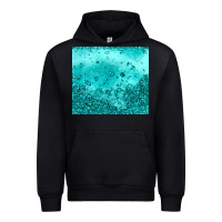 Black turquoise glitter Urban Hoodie - JahusDesignShop