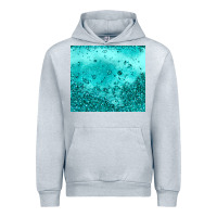 Heather Grey turquoise glitter Urban Hoodie - JahusDesignShop