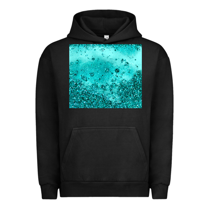 Turquoise Glitter Urban Hoodie by JahusDesignShop | Teevron