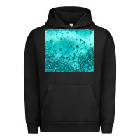 Pigment Black turquoise glitter Urban Hoodie - JahusDesignShop