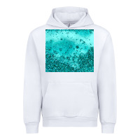 White turquoise glitter Urban Hoodie - JahusDesignShop
