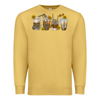 Antique Gold skeleton hands coffee cups Premium Sweatshirt - texasbilliewilder