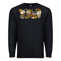 Black skeleton hands coffee cups Premium Sweatshirt - texasbilliewilder