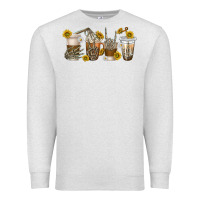 Oatmeal Heather skeleton hands coffee cups Premium Sweatshirt - texasbilliewilder