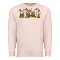 Pale Pink skeleton hands coffee cups Premium Sweatshirt - texasbilliewilder