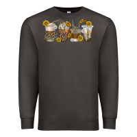 Smoke skeleton hands coffee cups Premium Sweatshirt - texasbilliewilder