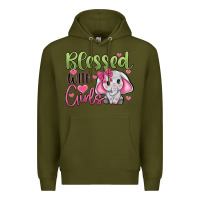 Army Green blessed with girls Premium Hoodie - JahusDesignShop