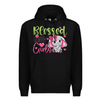 Black blessed with girls Premium Hoodie - JahusDesignShop