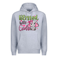 Heather Grey blessed with girls Premium Hoodie - JahusDesignShop
