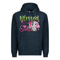 Navy blessed with girls Premium Hoodie - JahusDesignShop