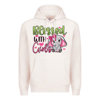 Pale Pink blessed with girls Premium Hoodie - JahusDesignShop